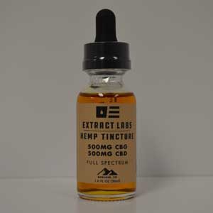 Hemp Tincture, 500 C.D.G., 500 C.B.D., Full Spectrum, 130ml